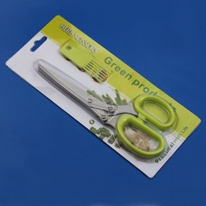 ผักตัดอเนกประสงค์ Herb Professional 5ใบมีด6 In 1สแตนเลสสตีลครัวกรรไกรสมุนไพร - Product Image 6