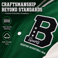 Benta Shangpin – Nouvelle veste de baseball ample pour homme, style streetwear sportif américain, avec appliques, écologique, respirante et coupe-vent pour l'automne