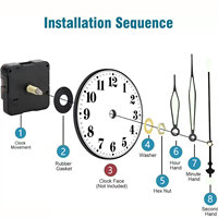 Kit de Peinture Diamant DIY Horloge Murale 2D en Acrylique Plat avec Boule de Cristal de Noël, Décoration de Table et de Chambre