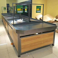Jm Hotsale Groothandel Supermarkt Vers Fruit Groente Mand Opslag Stand Display Rack