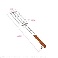 CookBest Logo personnalisable ensemble d'outils en acier inoxydable pour barbecue à charbon de bois saucisses gril comprend un sac de bâtons de nettoyage Long pour