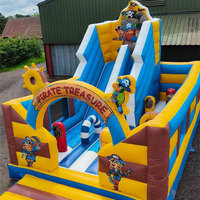 Structures gonflables Fiveflowers, équipement de jeux gonflables multicolores pour enfants, utilisable en extérieur et en intérieur, incluant des grimpeurs et des structures de jeu.