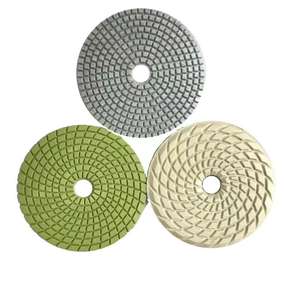 Almohadillas de pulido <span class=keywords><strong>en</strong></span> seco y húmedo para suelo de hormigón, resina de diamante, granito, mármol, cuarzo, 125mm, 5 pulgadas, color blanco y gris, 7 unidades - Product Image 3