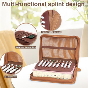 Custodia bibbia portante Organizer borsa bibbia marrone copertina per gli uomini con tasche in pelle PU copertina del <span class=keywords><strong>libro</strong></span> della bibbia - Product Image 5