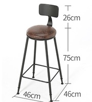 Meubles vintage, beauté industrielle, tabouret de bar haut moderne, chaise et table en métal à vendre