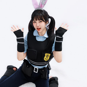 Disfraz de Cosplay de Judy Bunny de Yi Xiaoyi, Uniforme de Policía para Mujer, Talla Adulto, Conjunto Completo con Chaleco, Pantalones y Top, Atuendo para Conventión de Anime - Product Image 2