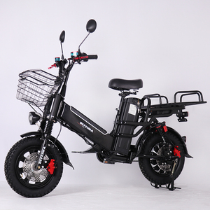 จักรยานไฟฟ้า Monster ขนาด 16 นิ้ว 60V รุ่น Courier 1000W 1200W จักรยานอิเล็กทรอนิกส์ แบตเตอรี่คู่ 11A+21Ah จักรยานส่งอาหาร E-Bike - Product Image 1