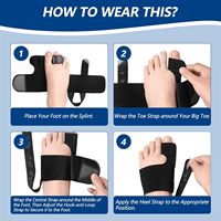 Séparateur d'orteils en aluminium pour la correction des hallux valgus, jour et nuit, pour femmes et hommes