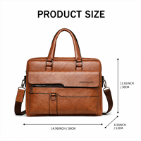 Porte-documents pour homme de haute qualité avec logo personnalisé, grande capacité, en cuir PU durable, sac de luxe pour le bureau, imperméable