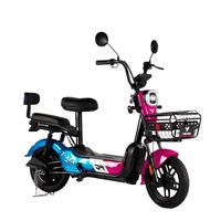 Trottinette Électrique 350W en Promotion, Vente en Gros, avec Panier et Double Siège, Vélo Électrique de Commutation de Haute Qualité pour Usage Quotidien et Transport de Marchandises