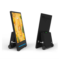 Écrans d'affichage publicitaire numériques alimentés par batterie, affiche LCD 43 pouces IP 65, panneau d'affichage numérique portable