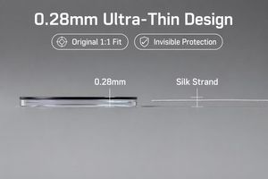 Protector de Lente de Cámara de Zafiro Invisible de 0.28mm, Antirreflejos AR, Dureza 9H, HD Transparente para Teléfono 18 Pro Max - Product Image 3