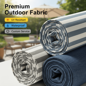 Tissu d'extérieur imperméable, résistant aux UV et aux taches, à rayures, idéal pour les canapés d'extérieur, les chaises et les parasols de terrasse - Product Image 3