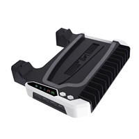 Station de Refroidissement KJH à Lumières Respirantes Compatible PS5 Pro, PS5 & PS5 Slim avec Hub USB et Dock de Charge pour Manette PS5