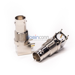 BNC Right Angle Female Panel Mount Bulkhead Connector Solder For Video Camera TV Monitor DVR - Product Image 5