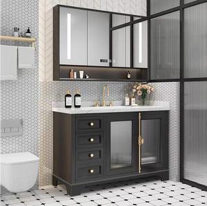American Style Solid Wood <strong>Free</strong> <strong>Standing</strong> <strong>Bathroom</strong> Vanity <strong>Bathroom</strong> Furniture With <strong>Mirror</strong> - Product Image 3