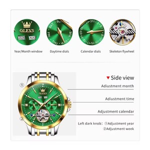 High Quality Luxury Mens Watch Flywheel Automatic Mechanical Watch Date Perpetual <b>Calendar</b> Watches for Men Gifts 7091 - Product Image 5
