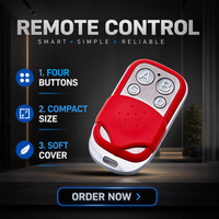 Control Remoto Duplicador RF de 4 Botones 433.92MHz con Cubierta Deslizante para Puerta de Garaje, Persianas Enrollables y Abridores de Portones