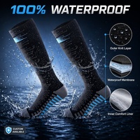 Chaussettes de randonnée imperméables et respirantes, hauteur genou, séchage rapide, évacuation de l'humidité, unisexes, pour le camping et les activités de plein air.