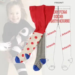 Onderbroek Maatwerk Kids Panty Designer Block Polka Dot Streep Karakteristieke Kids Dating Scrunch Panty