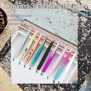Pinzas para Cejas Inclinadas de Acero Inoxidable de 1.2 mm, Color Negro y Oro Rosa, Herramienta de Cuidado Personal, Precio de Fábrica - Product Image 3