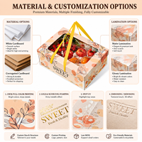Boîte d'emballage personnalisée pour fruits frais, boîte en carton ondulé haut de gamme avec fenêtre, boîte cadeau pour oranges, raisins, myrtilles