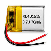 Batería de polímero de litio recargable XL 3.7V 70mAh 401515 LiPo tipo bolsa con PCM para IoT, rastreadores GPS y dispositivos inteligentes portátiles, 500 ciclos