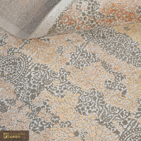 Tapis persan haut de gamme LandScopeTech 1200 Reed Baroque Abstrait, tapis tissé Wilton, lustre de soie, support en coton, tapis de designer