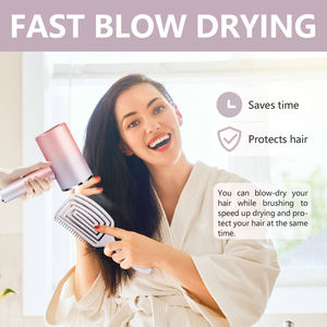 Logo personalizzato Anti-statico traforato spazzola per capelli per donne bagnato e asciutto pettine riccio cuoio capelluto massaggio spazzola per capelli - Product Image 3