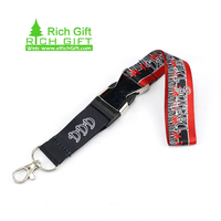 Porte-clés personnalisé en polyester par sublimation, cordon de sécurité, bracelet de poignet, porte-badge
