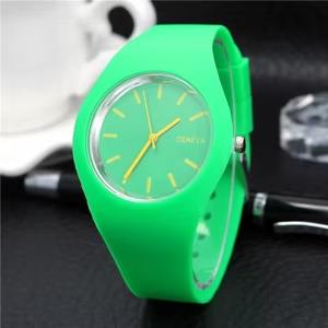 Puntero de cristal de negocios Unisex, reloj ultrafino multicolor de silicona, botón pulsador, cierre oculto, 3BAR, resistente al agua, soporte personalizado - Product Image 1