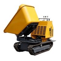 Mini Dumper sur chenilles Hightop pour Buggy de boue de construction agricole avec capacité de charge de 1.2 tonnes Nouvelle voie de décharge en béton