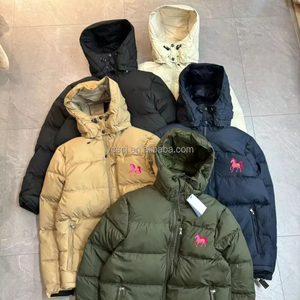 2025 מעיל גברים כלפי מטה עם רקום לוגו רקום נתיק כובע גדול גודל גדול חם מעיל החורף חם הוכחה קר - Product Image 1