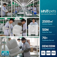 Bac à litière automatique intelligent pour chats LeLo Pets avec nettoyage activé par induction, sécurité anti-pincement, capacité de 65 L, design rond