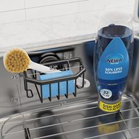Support multifonctionnel pour éponges de cuisine Cedar Space avec ventouse puissante en aluminium antirouille pour brosses et éponges à vaisselle