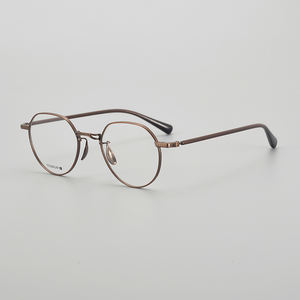 Venta directa de fábrica de Shenzhen, gafas de gama alta para mujer, logotipo personalizado, montura de gafas de titanio puro hecha a mano, moda Retro para <span class=keywords><strong>hombre</strong></span> - Product Image 6