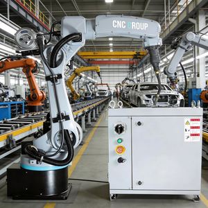 Station de travail robotisée de soudage MIG MAG à arc intelligent, cellule de soudage automatique de pièces métalliques équipée d'un positionneur rotatif - Product Image 1