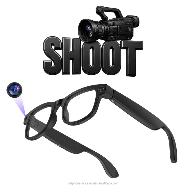 AI Glasses 800W Camera 1080P Anti Shake Video Noise Reduction Mic Clear Sound Fast Charging Real Time Translation Smart Glasses