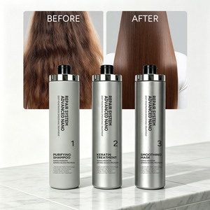 Mascarilla Capilar de Queratina Nano OEM, Acondicionador Hidratante <span class=keywords><strong>Sin</strong></span> Enjuague para Cabello Seco, Dañado y Rizado, Control del Frizz, Reparación Profesional - Product Image 1