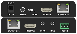 4k @ 60 <span class=keywords><strong>hdmi</strong></span> एक्सटेंडर 60 मीटर सिग्नल बिल्ली 5e/6 rj45 आउटपुट कैस्केड रिसीवर ट्रांसमिशन - Product Image 5