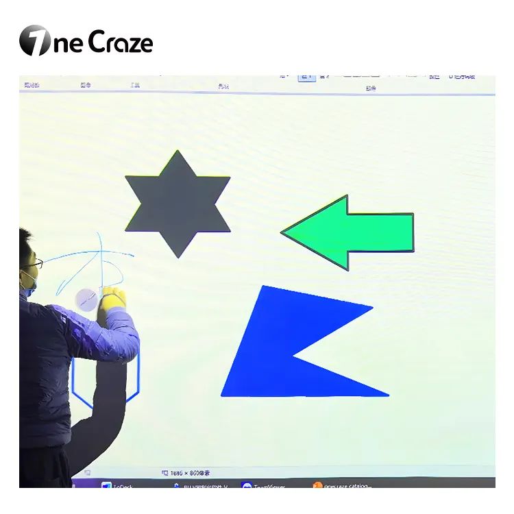 Equipo educativo inteligente portátil de escritura con múltiples dedos que admite Pizarra Interactiva de 40-185 pulgadas para la escuela