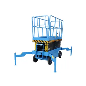 Hand push manual move electric hydraulic lift Scissor Lift PlatformTracked Spider Lift