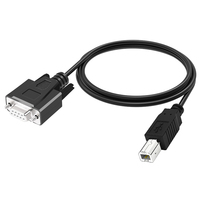 Cable OEM de Fábrica Personalizado de 1.8m, DB9 Hembra a USB 2.0 B Macho, Tipo B a RS232, DB9 a B Macho