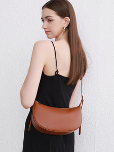 2025 New Design Genuine Leather Cowhide Women's Dumpling <b>Bag</b> Shoulder <b>Bag</b> Versatile <b>Messenger</b> <b>Crossbody</b> <b>Bag</b> - Product Image 6