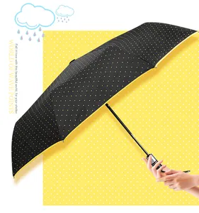 中国傘メーカー防水ファッションスタイル3つ折り傘フルプリント自動コンパクト傘ロゴ折り
