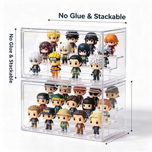 Vitrina Acrílica Apilable Transparente sin Estructura de Pegamento, Caja de Exhibición a Prueba de Polvo para Figuras Funko Pop y Anime - Product Image 2