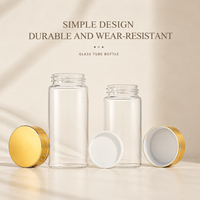 Pot en verre transparent en gros pour nid d'oiseau avec couvercle en métal doré, qualité alimentaire, pour miel, confiture, sirop, logo personnalisé, diamètre 4,7 cm