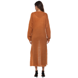 Cárdigan largo de manga larga informal de fábrica <span class=keywords><strong>para</strong></span> mujer con bolsillos, cárdigan de suéter <span class=keywords><strong>para</strong></span> mujer - Product Image 6