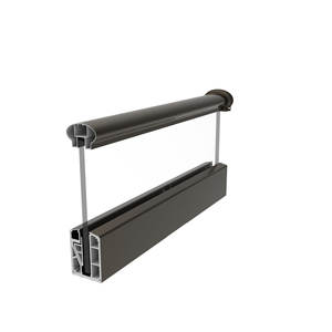 Profilé en aluminium pour garde-corps en verre Série 6000 6063 T5 Système sans cadre robuste Revêtement poudré OEM/ODM - Product Image 3