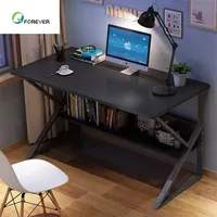 שחור מסגרת מנהל מודרני אגוז צבע עץ בית משרד שולחן מחשב משרד ריהוט שולחן במשרד